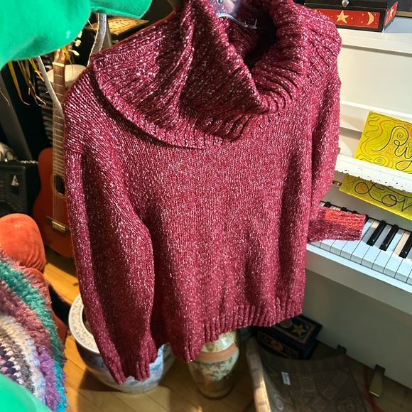 Joe Fresh Red Turtleneck Sweater L - Picture 3 of 12